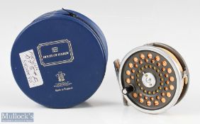 Hardy Bros England Marquis #6 alloy trout fly reel with alloy smooth foot, line guide, loaded with
