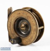 Struan Patent 2 ½” narrow drum all brass reel stamped ‘Struan Patent’ to dish style faceplate,