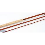 Sharpe’s ‘The Aberdeen’ split cane salmon rod 12ft 6ins 3pc with Acorns, in cloth bag