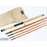 Rare Ogen Smiths, London, Split Cane, The Warrior light beach caster 12ft 3pc rod detachable butt