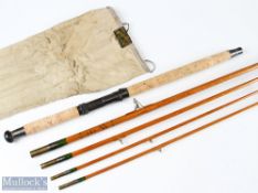 Rare Ogen Smiths, London, Split Cane, The Warrior light beach caster 12ft 3pc rod detachable butt