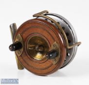 Unnamed Fosters of Ashbourne style 3” Nottingham Sterling reel with perforated alloy backplate and