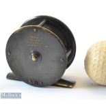 Fine Holbrow & Co Maker, 40 Duke St, St James London SW1 brass 2.25” plate wind fly reel c1895 –