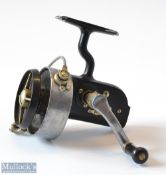 Fine Hardy Bros Alnwick The Altex No. 2 MkIII black spinning reel – LHW with full bale arm , ebonite