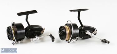 Early Mitchell 300 spinning reel with on/off check, plus a Barcia Mitchell 300 spinning reel with