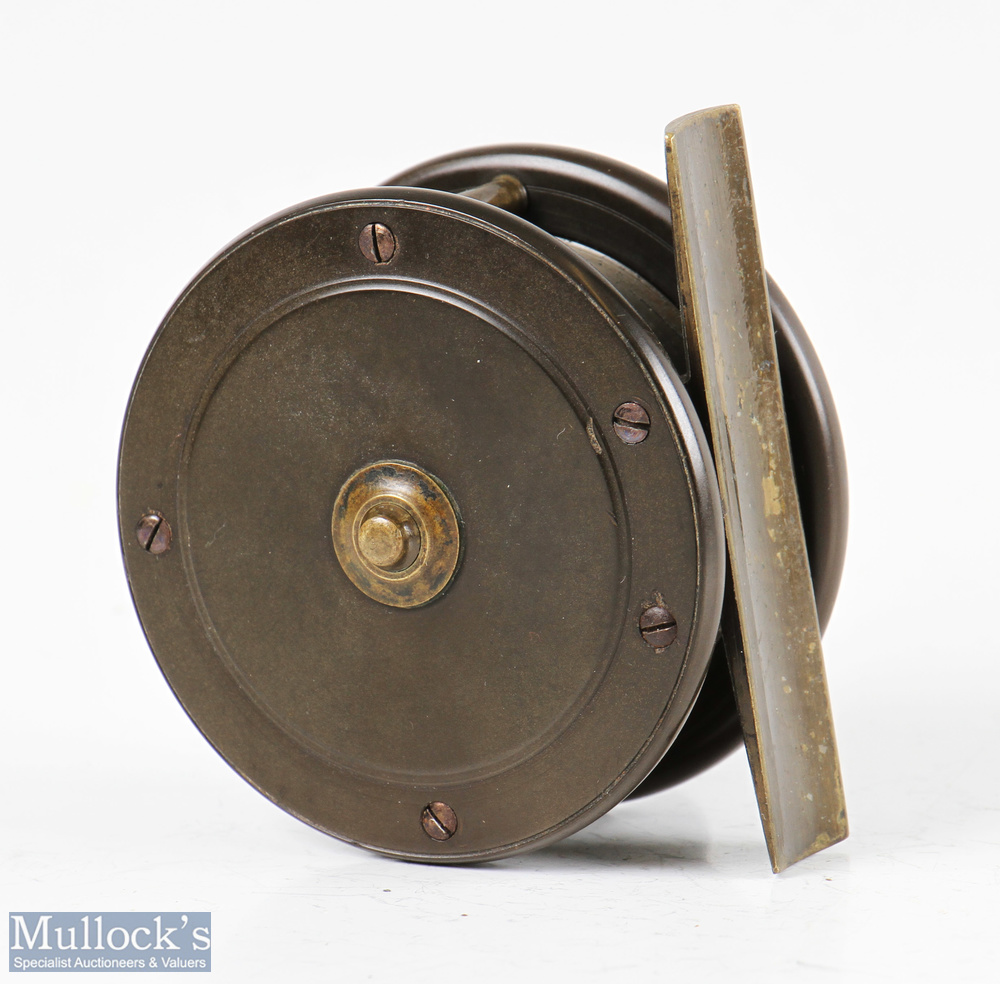 Eaton & Deller 2 ½” brass and ebonite trout fly reel with Eaton & Deller Makers 6&7 crooked Lane - Image 2 of 2