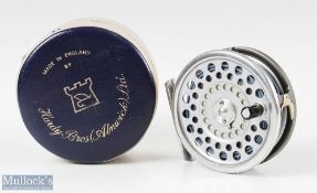 Hardy Bros England Marquis #6 alloy trout fly reel with alloy smooth foot, line guide, loaded with