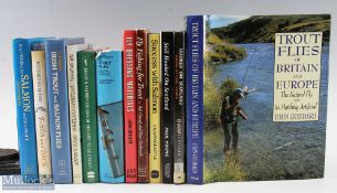 Selection of Fishing Books including Success with Salmon, Fly Fishing for Trout, Fly Dressing