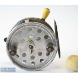 Scarce Hardy “The Sea Silex” 5” alloy reel – smooth brass foot with matching oval ends no signs of
