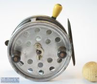 Scarce Hardy “The Sea Silex” 5” alloy reel – smooth brass foot with matching oval ends no signs of