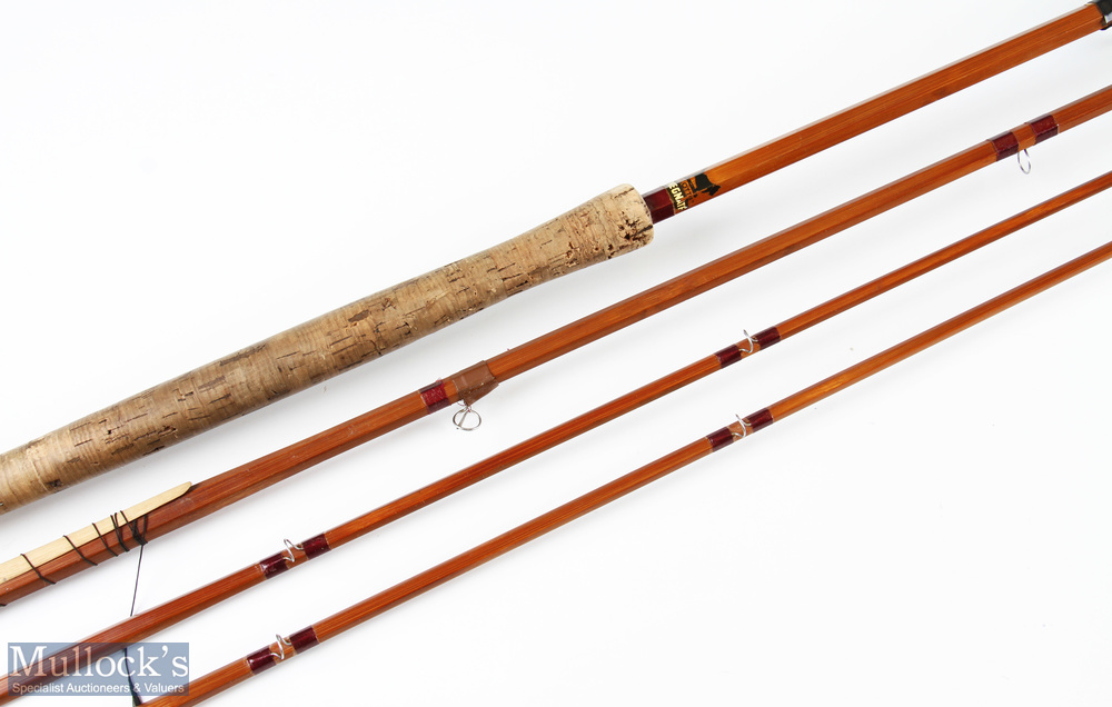 Sharpe’s of Aberdeen spliced salmon rod 12ft 3pc line 8/9 plus spare tip, 4 rings requiring re-