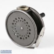 Hardy Bros England 3 5/8” Perfect alloy trout fly reel with agate line guide smooth alloy foot,