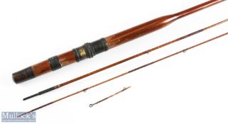 FT Williams 10ft 6in whole cane fly rod 3pc tip broken (attached), drop rings, without bag