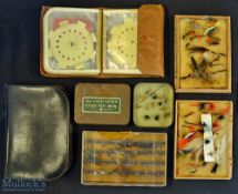 Large collection of various flies incl leather zipped wallet and other tins (6)containing a huge