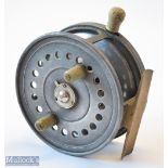 Scarce Reuben Heaton The ‘Bute’ Patent 4.5” Alloy Silex style casting reel – stamped A & W