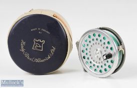 Hardy Bros England Marquis #7 alloy trout fly reel with smooth alloy foot, line guide, loaded with