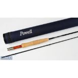 Powell LGA 803 (USA) 8ft 2pc line No 3, nickel silver/walnut reel seal in original cordura tube