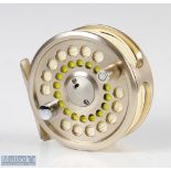 G Loomis Venture 7 fly reel in champagne finish, smooth rear adjuster, loaded with line, with