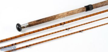 Walker Bampton 13ft 6in split cane Spey rod 3pc with spare tip, original used condition with cloth