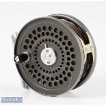 Orvis CFO IV (Hardy) 3 ¼” fly reel with perforated allot foot, loaded with line, reversible line