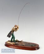 Border Fine Arts “Nearly There” Trout Fisherman model No B0254 by Ray Ayres, limited edition