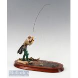 Border Fine Arts “Nearly There” Trout Fisherman model No B0254 by Ray Ayres, limited edition