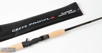 Greys Prowla Platinum Jerk Bait spinning rod 6ft one piece 80gms, appears unused with mcb