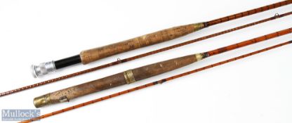 Hardy Bros ‘The Palakona’ 10ft split cane fly rod 2pc red agate butt/tip rings, re whipping to one
