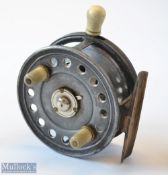 Scarce Reuben Heaton The ‘Bute’ Patent Alloy Silex style casting reel – 3.5” stamped with Patent