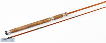 Hardy ‘The Wanless’ Palakona 7ft split cane spinning rod 2pc, sliding reel collars, in cloth bag
