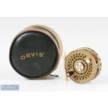 Orvis CFO I Disc 2 ¾” bronzed fly reel with perforated body, rear drag adjuster, smooth foot, loaded