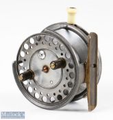 Hardy Bros England 3 ¾” Silex Major ex wide alloy casting reel stamped internally J.B.W. (Joe