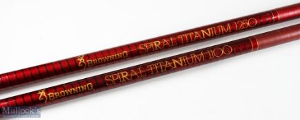 Browning Spiral Titanium 1100 11m pole in original cordura tube, Titanium Red 1.5mtr butt extension,