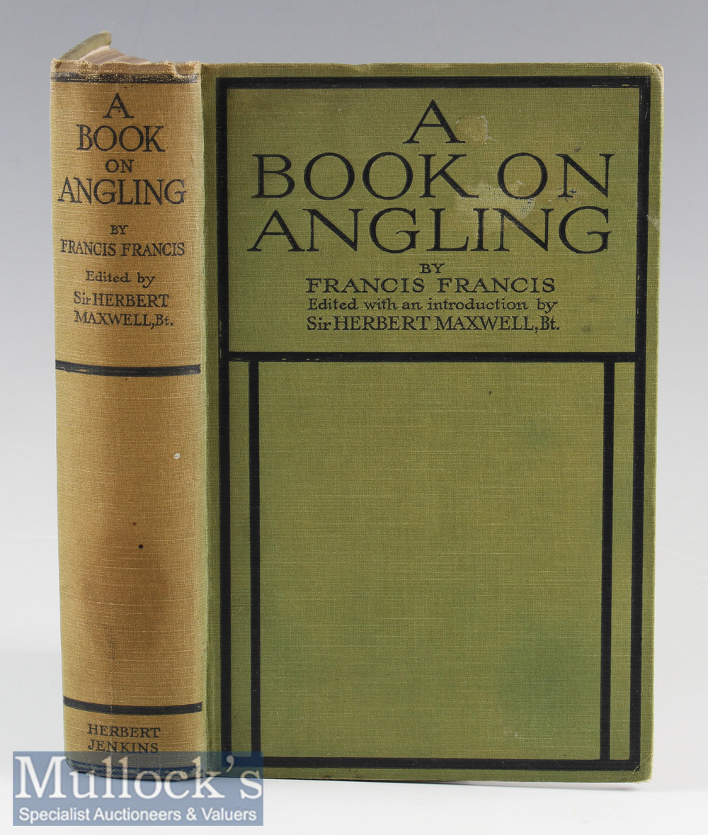 Francis Francis – A Book on Angling, 1920, with coloured plates of salmon flies with other