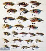 Collection 25x gut eyed salmon flies – mostly fully dressed – ranging in size from 0.75” to 3” –