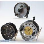 2x Milwards Gyrex and a Young’s Freedex reels (3)– to incl Gyrex 4” alloy Silex type casting reel,