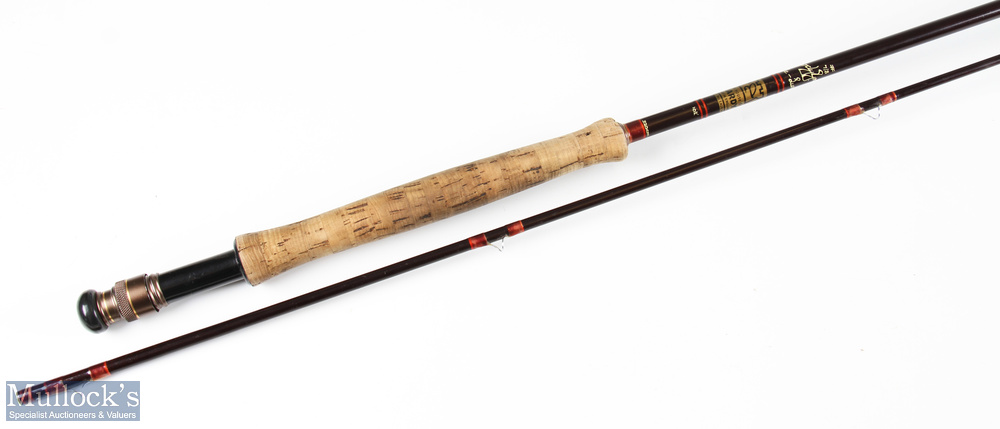 Hardy Graphite De-Luxe fishing rod 10ft 6ins 2pc line 7/8, soiled handle with owner’s initials in - Image 2 of 2