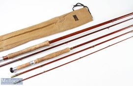 B James & Son 9ft 6in glass fibre fly rod 2pc in mcb together with an Ogden Smith Avalon 7ft 6in