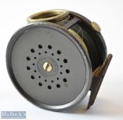 Hardy Bros England The Perfect 3.75” Alloy Salmon Fly Reel – with brass ribbed foot, revolving