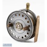 Reuben Heaton ‘The Bute’ 3 ¾” silex style alloy casting reel Patent No35014 rear plate, twin