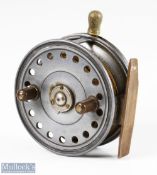 Reuben Heaton ‘The Bute’ 3 ¾” silex style alloy casting reel Patent No35014 rear plate, twin