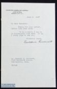 Autograph – Theodore Roosevelt Jnr. (1887-1944) Signed Typed Letter dated 11th June 1937 single