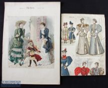 The Young Ladies Fashion Journal. The New Paris Fashion Plates 1893 Poster size supplement from