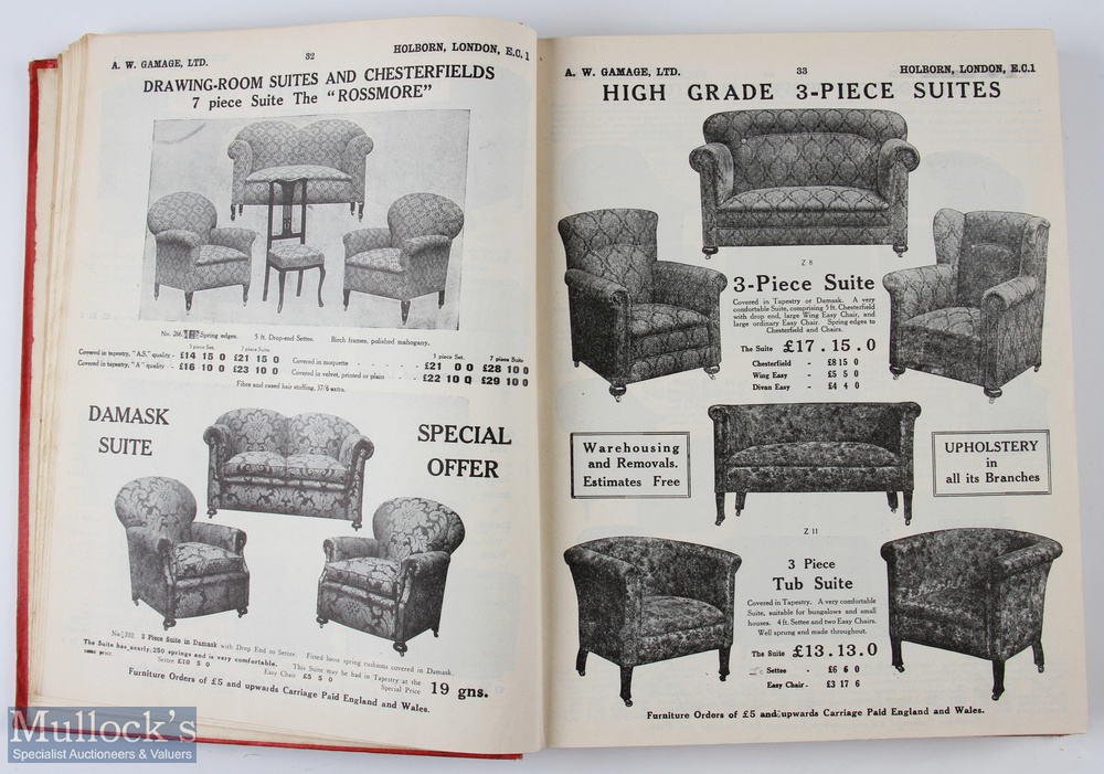 Gamage’s General Catalogue, Holborn, London 1926. A very large extensive 786 page mostly Furniture - Image 2 of 5