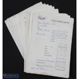 1960s Jockey's Expense Account Sheets Consisting of various Horses and Owners and signed by R