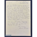 Autograph – WWII Flying Ace – James ‘Johnnie’ Johnson (1915-2001) Hand Written Letter dated 25th Nov