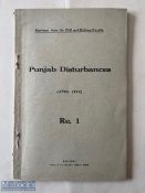 India & Punjab - Punjab disturbances April 1919 the civil and military gazette press Lahore.