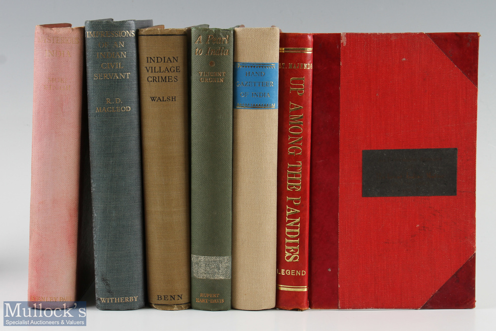 Assorted India related Book Selection including Mysterious India by Moki Singh 1938, Impressions