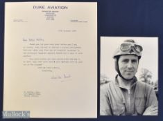 Autograph – WWII Flying Ace - Neville Duke (1922-2007) Signed Typed Letter dated 20th Oct 1980 on