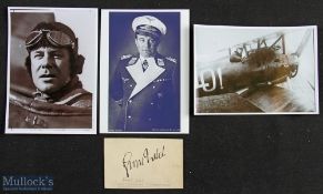 WWII – Autograph – Ernst Udet (1896-1941) Signed Cutting and Print signed in ink, Udet was a